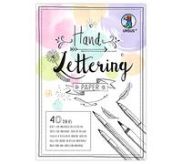 Ursus 24959299 - Papier Handlettering, Pastell Mix, DIN A5, 130 + 300 g/QM, 20 Feuilles de Papier à Dessin en Argile, 20 Feuilles de Carton Photo de 5 Couleurs, pour créer