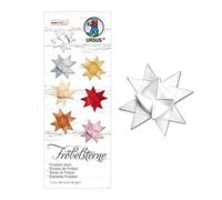 Ursus 3200001 Lot de 100 Bandes de Papier pour étoiles de Fröbel Blanc Brillant 130 g/m² Env. 1 x 50 cm 100 Bandes pour Environ 25 étoiles