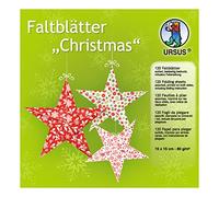 Ursus 3295599F Lot de 120 Feuilles Pliantes de Noël Env. 15 x 15 cm, 80 g/m²