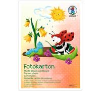 Ursus 3704699 - Carton photo A4, 10 feuilles assorties en 10 couleurs, 300 g/m², carton de bricolage fort, papier pour peindre, plier et bricoler