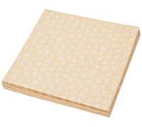 Ursus 38035599F Lot de 100 feuilles de papier kraft 80 g/m² 15 x 15 cm avec 10 designs différents - Face avant avec motif - verso vierge - instructions de pliage incluses - Marron