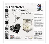 Ursus 38065504 Feuilles pliantes Transparent Black & White 115 g/m² Multicolore, coloré