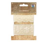 URSUS 40570004 Lot de 2 rubans de dentelle en tissu Crème Taille unique