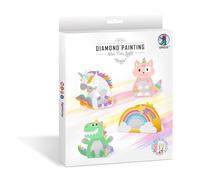 URSUS 4348 00 01F-Diamond Painting Mini Deco Lights Magie, Bricolage pour Enfants, Set de 4 pièces pour créer et décorer, avec des Pierres de Diamant et des Motifs, Paper, Multicolor, Magic