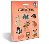 Ursus 43500011 - Diamond Painting Sticker Woodland, 2 Feuilles de Stickers avec Accessoires pour créer des Stickers avec des Diamants étincelants, Colorées