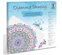 Ursus 43520012F - Diamond Painting Mandala Set 12, kit de Bricolage avec Toile et Pierres dans Les Tons Lilas, Verts et Bleus
