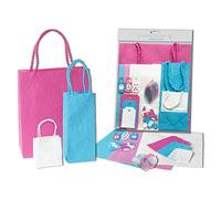 Ursus 51280003-Set Cadeaux Rose & Turquoise, 3 Pochettes avec 3 Feuilles de Papier, des pendentifs, des enveloppes et des Accessoires de décoration, pour des réalisations créatives, 51280003