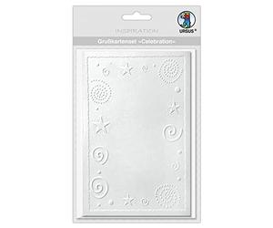 Ursus 55750004-Set vœux Celebration Spirales, 5 enveloppes, Blanc, env. 12,5 x 18 cm, pour la création de Cartes personnalisées, Paper, Multicoloured, various