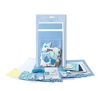 Ursus 56100003-Set vœux Greetings Blue, 2 x 2 formats enveloppes, 100 Stickers adhésifs, pour la création de Cartes personnalisées, Paper, Multicoloured, various