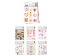 URSUS 56330005 - Set d'autocollants 3D Love, Set de 7 Feuilles d'autocollants de Couleurs différentes, Autocollants, faciles à décoller, Convient pour la réalisation de Cartes.