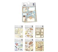 URSUS 56330009 - Set de Stickers 3D Hobby, Set de 7 Feuilles de Stickers de Couleurs différentes, Autocollants, faciles à décoller, adaptés à la réalisation de Cartes