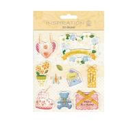 URSUS 56420014 Sticker 3D Everyday composé de plusieurs étages, de matériaux de haute qualité, autocollants, pour décorer des cartes de vœux, du scrapbooking, etc. Multicolore Taille unique