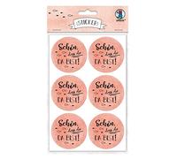 Ursus 59510014F Lot de 24 Stickers adhésifs Motif DASS du da Bist 4,8 cm Corail