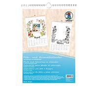 Ursus 6160000 Calendrier de coloriage avec Motifs de Plantes Blanc Format A4