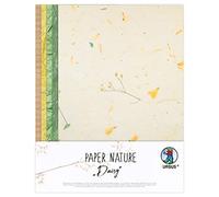 Ursus 61620002 Daisy Lot de 10 feuilles de papier naturel 23 x 33 cm avec papier d'herbe et soie de paille, pour loisirs créatifs
