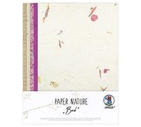 Ursus 61620004 Lot de 10 feuilles de papier naturel avec papier d'herbe et soie de paille, pour loisirs créatifs