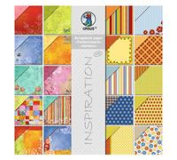 Ursus 70890099 - Bloc de Papier de Scrapbooking - Motif arlequin - Environ 30,5 x 30,5 cm - 190 g/m² - 20 Feuilles imprimées des Deux côtés - Motifs différents - sans Acide et sans lignine