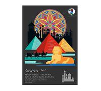 Ursus 80110099SE Basic 1 Bloc de 20 feuilles de carton gaufré avec structure en lin 20 couleurs env. 23 x 33 cm avec couverture de qualité supérieure, teinté sans acide ni lignine