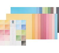 Ursus 81320099 Bloc de papier de scrapbooking Structura Pearl 1, env. 30,5 x 30,5 cm, 220 g/m², 20 feuilles en 20 couleurs différentes, teinté dans la masse, imprimé d'un côté avec effet vintage
