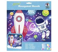 Ursus 8420019 Kit de bricolage en mousse pailletée Motif astronaute 25 x 25 cm