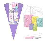 Ursus 9910001 - Kit de bricolage pour sac d'école "Kittycorn", en carton ondulé 3D couleur 260 g/m², kit pour confectionner un sac d'école, hexagonal, hauteur env. 68 cm, diamètre 20 cm