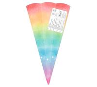 Ursus 996 00 03F - Cornets d'école « Arc-en-ciel », 5 pièces, ébauches en carton imprimé en couleur 460 g/m², hexagonaux, hauteur env. 41 cm, diamètre env. 15 cm, pour la rentrée scolaire
