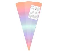 Ursus 996 00 05F - Cornets d'école « Arc-en-ciel », 5 pièces, ébauches en carton imprimé en couleur 460 g/m², hexagonaux, hauteur env. 41 cm, diamètre env. 15 cm, pour la rentrée scolaire