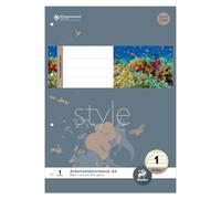 Ursus Basic 040450001 Bloc de feuilles de travail LIN1 A4 50 feuilles 80g/qm 5/5/5mm ligné couleur