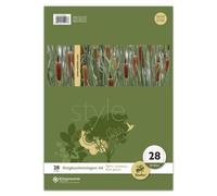 Ursus Basic 040470025 Couverture pour classeur à anneaux LIN28 A4 50 feuilles 70g/qm 5mm quadrillées avec lignes de bordure