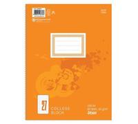 Ursus Basic 040993027 Collegeblock LIN27 - A4, 80 feuilles, 60 g/qm, ligné 9mm avec lignes de bordure