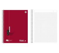 Ursus Basic 608550000 Carnet à spirales Red Note A4 80 feuilles 90g/qm 5mm quadrillé