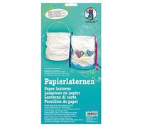 Ursus Blanco 18460000 Lot de 4 lanternes en Papier Blanc Hauteur env. 17 19 cm Diamètre env. 13 cm Ignifugeables avec photophore à Personnaliser Idéal pour Le déménagement de Martine