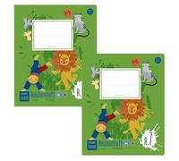 Ursus Formati Lot de 2 cahiers de calcul quadrillés R.7 Quart 20 feuilles en papier 100% recyclé avec lignes sophistiquées pour de beaux chiffres