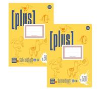Ursus Formati Plus S.500 Lot de 2 cahiers A4 20 feuilles lignées 10 mm en papier 100% recyclé pour l'école primaire