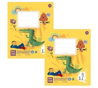 Ursus Formati S.2 Quart Lot de 2 cahiers d'écriture lignés 20 feuilles lignées pour débutants à écrire : intérieur, en papier 100% recyclé