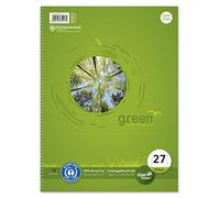 Ursus Green 608575010 LIN27 Bloc de notes ligné avec marge 80 feuilles 70 g/m² 9 mm Format A4