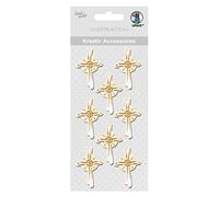 Ursus- Heart Lot de 8 Accessoires créatifs en Forme de Croix 2 Doré, 564000219, Or