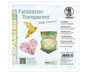Ursus Magic Flower 38065505 Feuilles pliantes Transparent 115 g/m², coloré