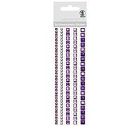Ursus- Pierre précieuse autocollante Bordure carrée Violette, 75030005
