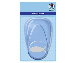 Ursus Poisson perforé, Maxi, env. 50,8 mm, Bleu, 19450086, Motif Fisch