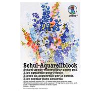 Ursus - Scolaire Bloc de Papier Aquarelle, 150 g/m², 10 Feuilles Blanc