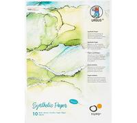 Ursus Yupo Lot de 10 Feuilles de Papier 192 g, Format A4, synthétique Lisse, déchirures et à l'eau, lumière UV, extrêmement résistant, 100% Recyclable, Polyvalent, Blanc, Set Pièces