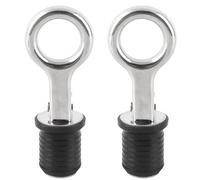 URSXODAWQ Bouchon de vidange pour Bateau de 1 Pouce avec poignée à Clip, Joint étanche en Caoutchouc Inoxydable pour Coque et cuve de Vivier, Bouchon de vidange pour Bateau et Yacht, Bouchon