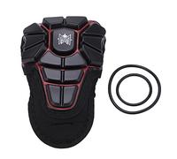 URSXODAWQ MEROCA - Protecteur de potence pour vélo enfant, protecteur de poitrine pour vélo d’équilibre et trottinette, étui de protection en silicone amortissant les chocs avec bande (Noir Rouge)