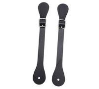 URSXODAWQ Pair of Synthetic Leather Spur Straps, Adjustable Western Cowboy Spur Holder, Rhinestone Embellished 22 cm Long Spur Strap for Equestrian Riding and Rodeo Use with Secure Fit Desig (Noire)