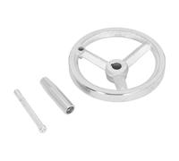 URSXODAWQ Volant de tour 16 x 160 mm, volant en fonte chromée avec poignée amovible, volant de machine-outil pour fraiseuse, rectifieuse, contrôle de précision pour tours et meuleuses