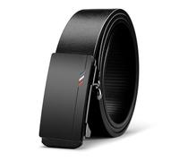 URTAODFE Ceinture automatique à cliquet en cuir pour homme, queue de ceinture invisible, ceinture en cuir, style sans effort (coffret cadeau inclus), 7, 125cm( Fit Waist 39in - 41in )