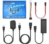 Urtop Câble convertisseur SATA/PATA/IDE vers USB 2.0 pour disque dur HDD SSD 2,5" 3,5" avec alimentation externe AC, compatible avec tous les systèmes informatiques, ordinateurs portables, PC, Mac