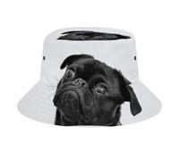 urtradezz Chapeau bob humoristique avec langue de vache qui sort de la langue pour homme et femme, chapeau de pêcheur, chapeau de soleil pliable pour l'extérieur, les voyages, la plage, Chien carlin