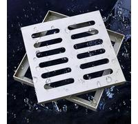 URUCHF Grilles de Drainage Grille de Drainage carrée en Acier Inoxydable, Couvercle de Drainage pour Tuyau d'évacuation des Feuilles, Couvercle de Drainage extérieur en métal pour Jardin(30cmx30cm)